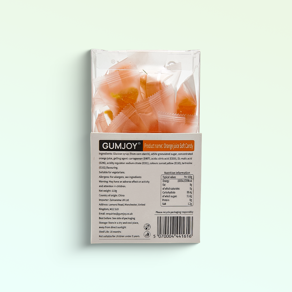 GumJoy Orange Fruit Sweets – Soft Candy (110g)
