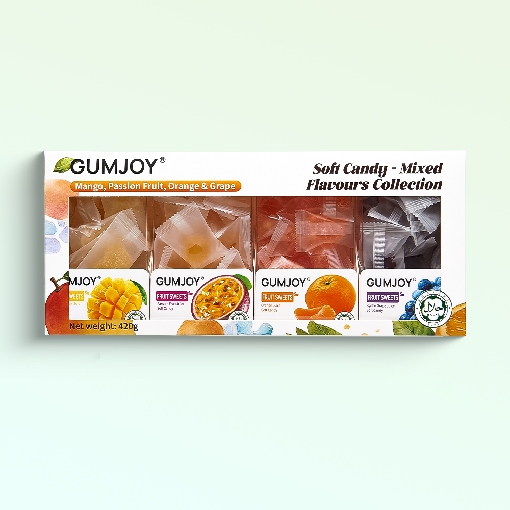 GumJoy Mixed Flavours Soft Candy Collection – Fruit Sweets Gift Box (420g)