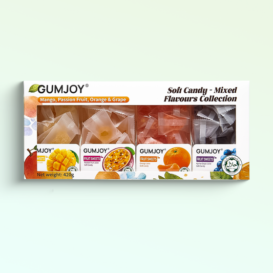 GumJoy Mixed Flavours Soft Candy Collection – Fruit Sweets Gift Box (420g)