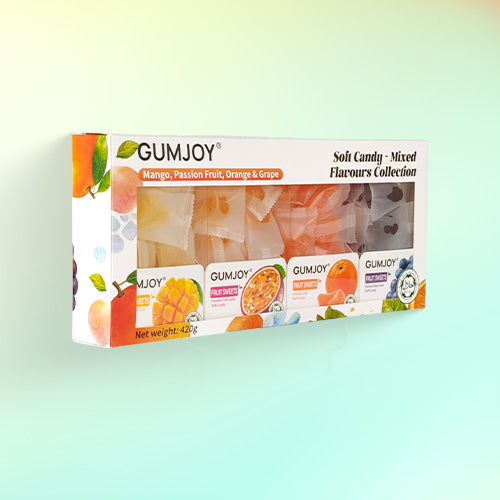 GumJoy Mixed Flavours Soft Candy Collection – Fruit Sweets Gift Box (420g)