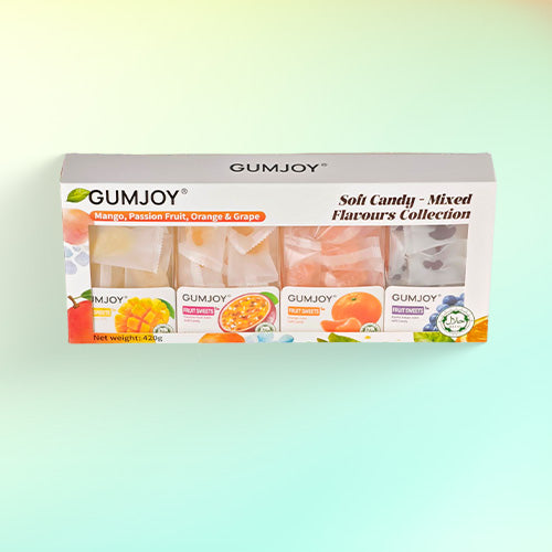 GumJoy Mixed Flavours Soft Candy Collection – Fruit Sweets Gift Box (420g)